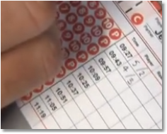 Scorecard template with tee times