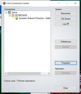 Citrix Connection Centre